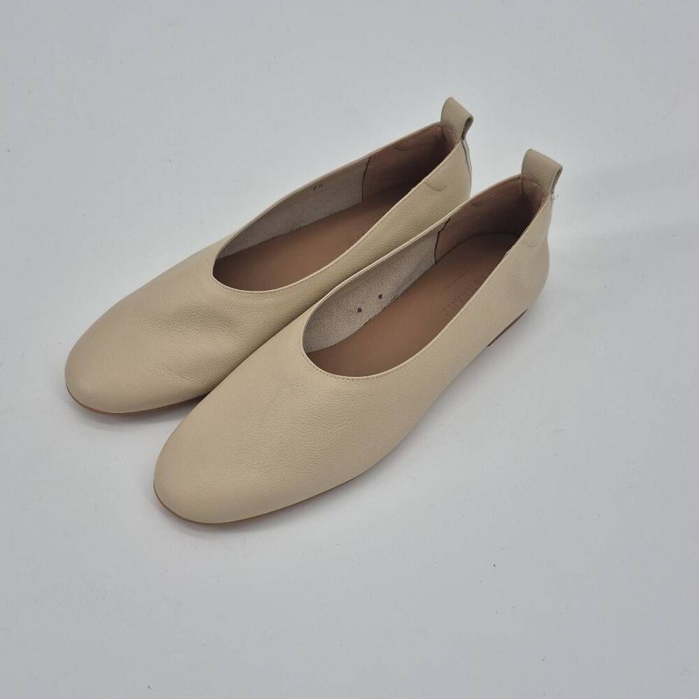 Everlane Italian Leather Day Glove Ballet Flat Cream Size 7.5